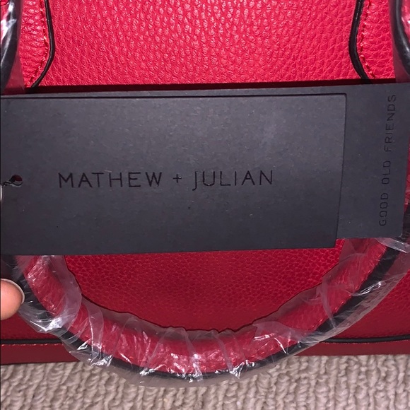 Mathew + Julian Red Handbag - Picture 3 of 5